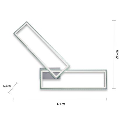 Leuchten Direkt 14635-55 - LED RGB Zatemnitvena stropna svetilka FELIX LED/34,5W/230V + Daljinski upravljalnik