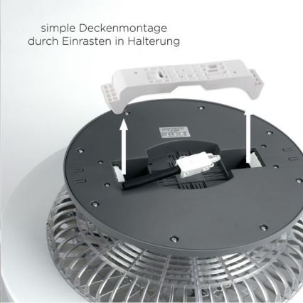 Leuchten Direkt 14645-55 - LED Svetilka z ventilatorjem LEONARD LED/27W/230V