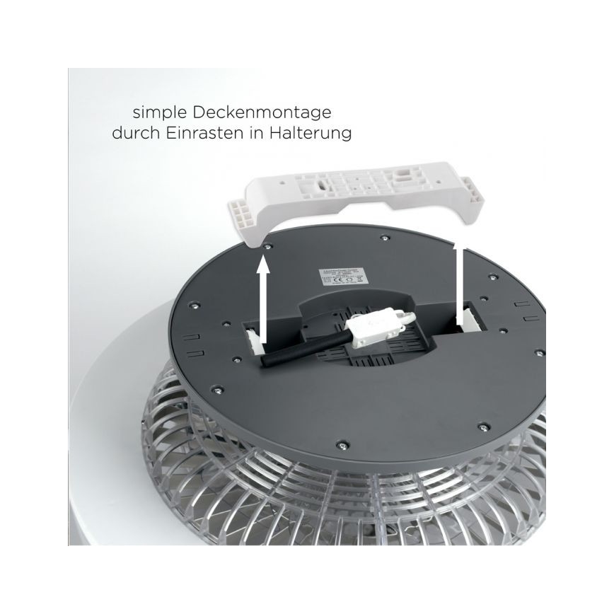 Leuchten Direkt 14645-55 - LED Svetilka z ventilatorjem LEONARD LED/27W/230V