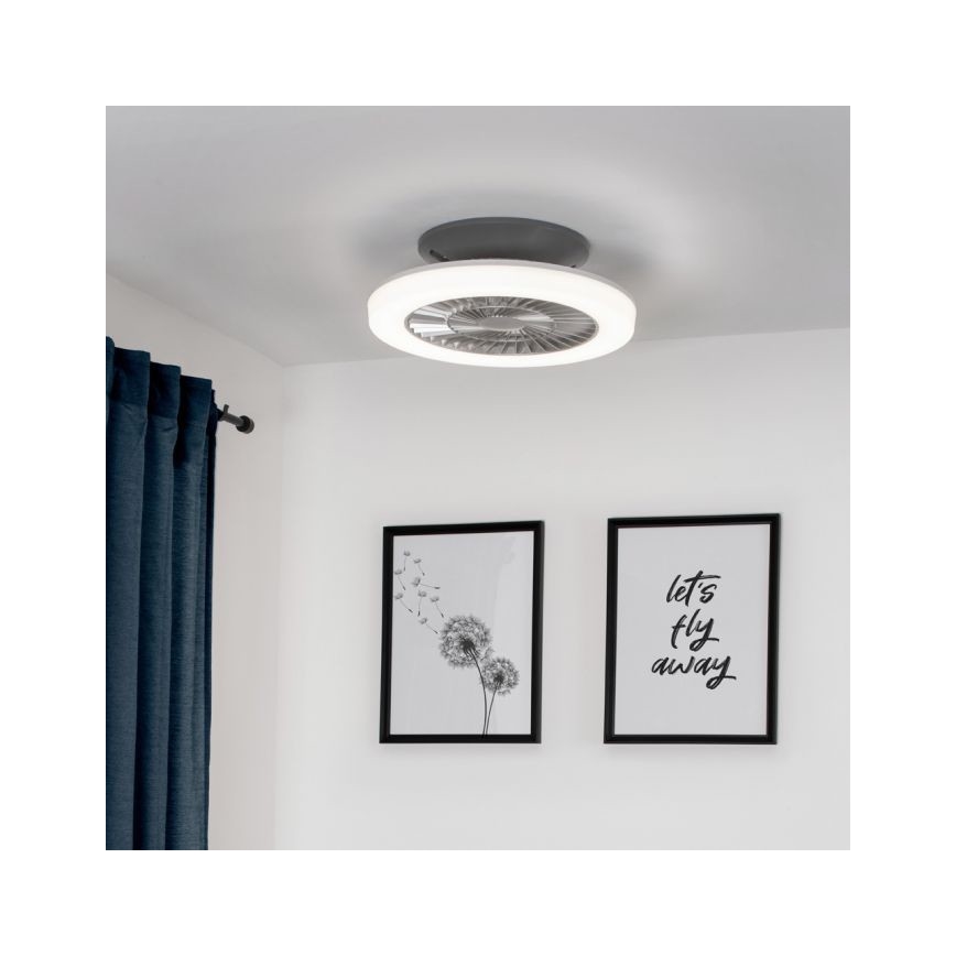 Leuchten Direkt 14645-55 - LED Svetilka z ventilatorjem LEONARD LED/27W/230V