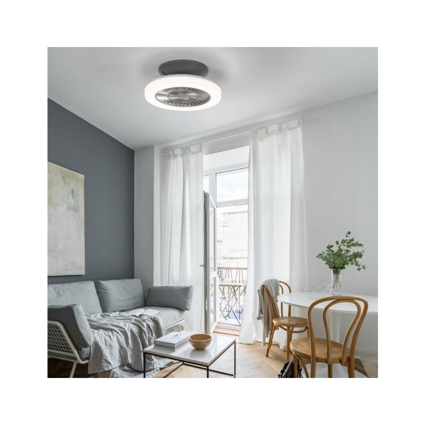 Leuchten Direkt 14645-55 - LED Svetilka z ventilatorjem LEONARD LED/27W/230V