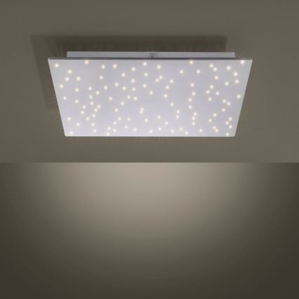 Leuchten Direkt 14671-55 - LED Zatemnitvena stropna svetilka SPARKLE LED/18W/230V 2700-5000K + Daljinski upravljalnik