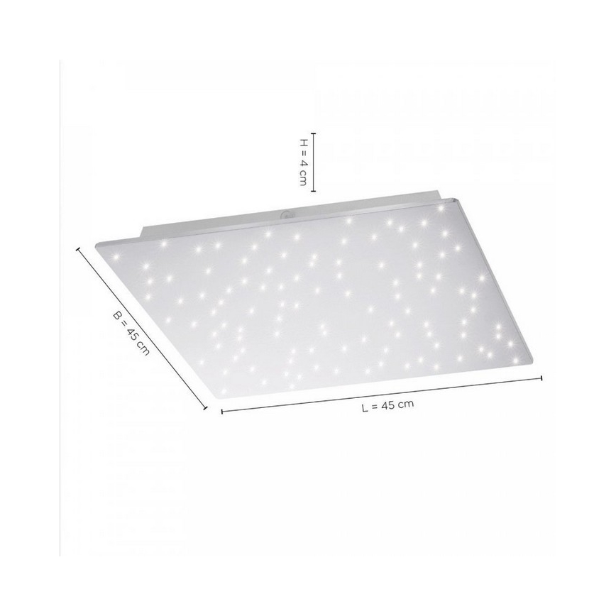 Leuchten Direkt 14671-55 - LED Zatemnitvena stropna svetilka SPARKLE LED/18W/230V 2700-5000K + Daljinski upravljalnik