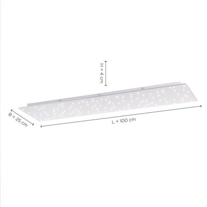 Leuchten Direkt 14672-55 - LED Zatemnitvena stropna svetilka SPARKLE LED/18W/230V 2700-5000K + Daljinski upravljalnik