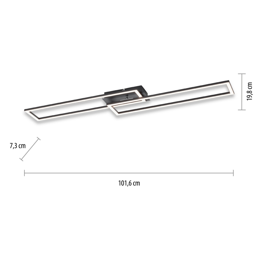 Leuchten Direkt 14691-18 - LED Zatemnitvena stropna svetilka IVEN LED/36W/230V