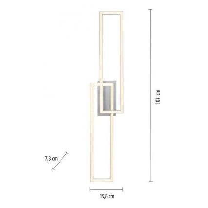 Leuchten Direkt 14691-55 - LED Zatemnitveni lestenec IVEN 2xLED/18W/230V