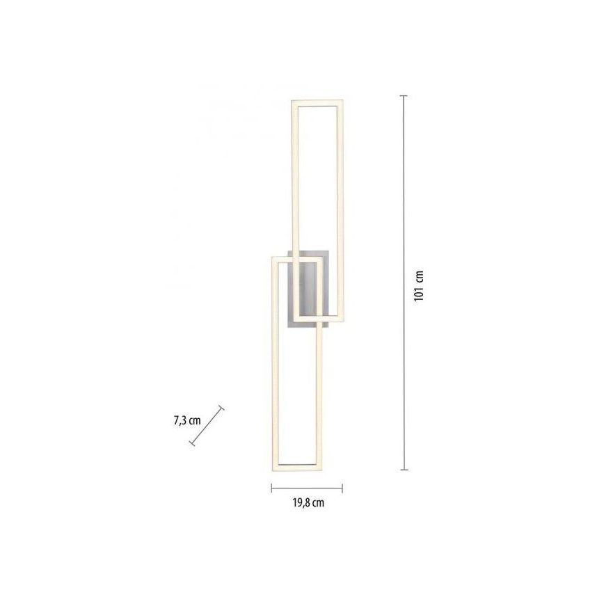 Leuchten Direkt 14691-55 - LED Zatemnitveni lestenec IVEN 2xLED/18W/230V