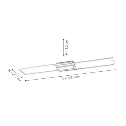 Leuchten Direkt 14711-55 - LED Zatemnivena stropna svetilka ASMIN LED/42W/230V 3000-5000K + Daljinski upravljalnik