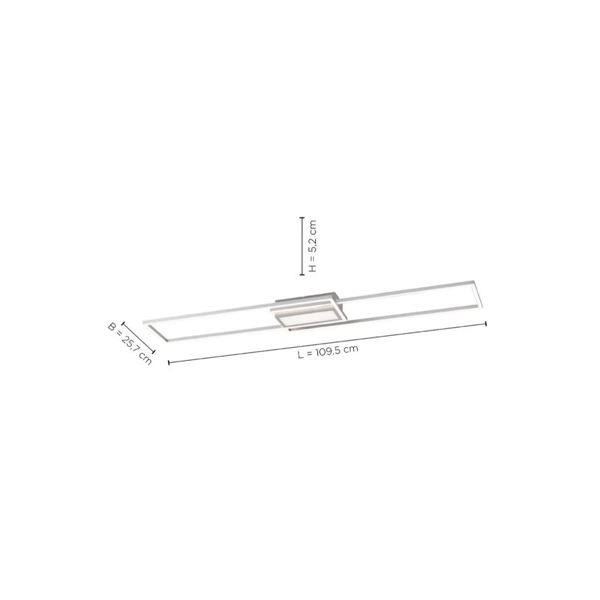 Leuchten Direkt 14711-55 - LED Zatemnivena stropna svetilka ASMIN LED/42W/230V 3000-5000K + Daljinski upravljalnik