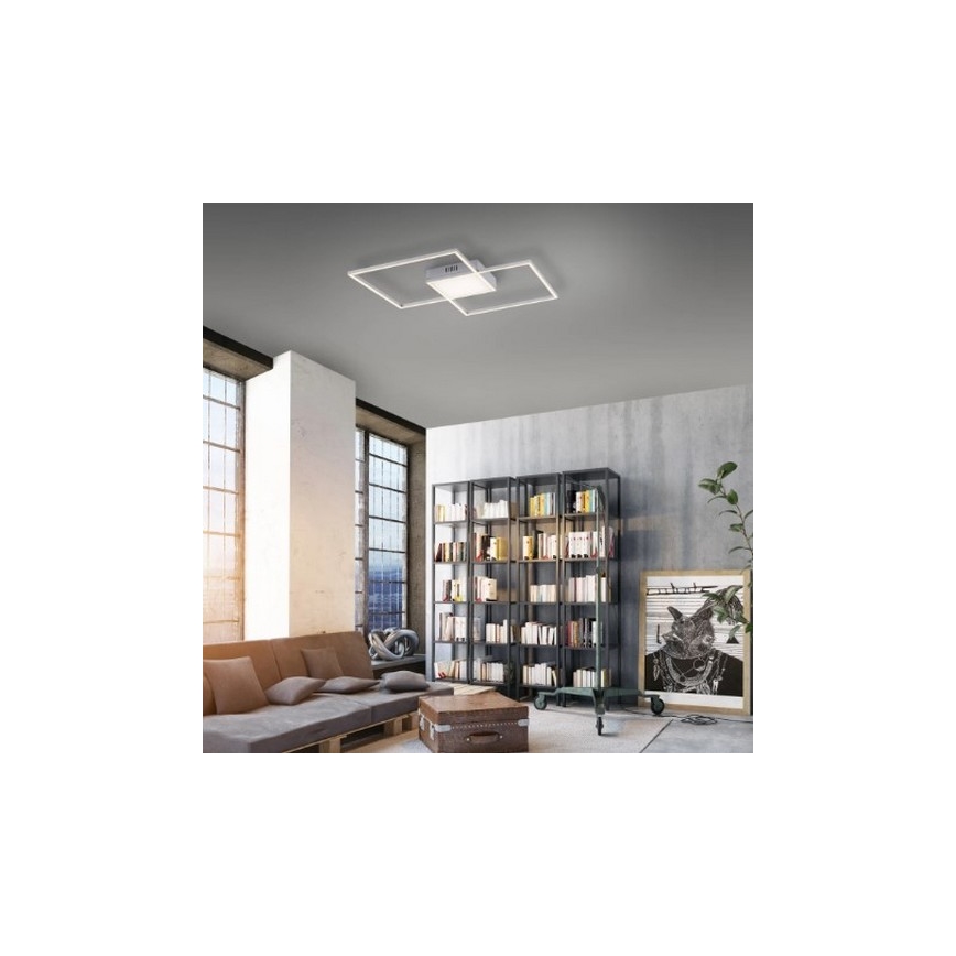 Leuchten Direkt 14712-55-LED Zatemnitveni lestenec ASMIN LED/42W/230V + Daljinski upravljalnik