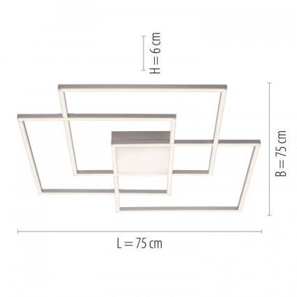 Leuchten Direkt 14713-55 - LED Zatemnitveni lestenec ASMIN LED/45W/230V + Daljinski upravljalnik