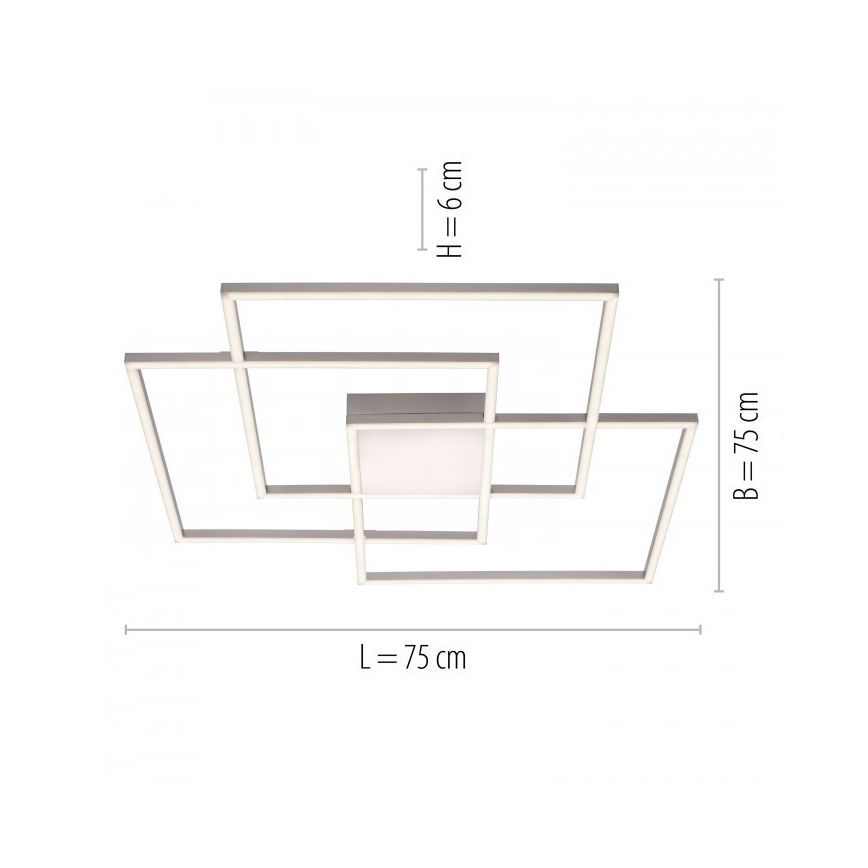 Leuchten Direkt 14713-55 - LED Zatemnitveni lestenec ASMIN LED/45W/230V + Daljinski upravljalnik