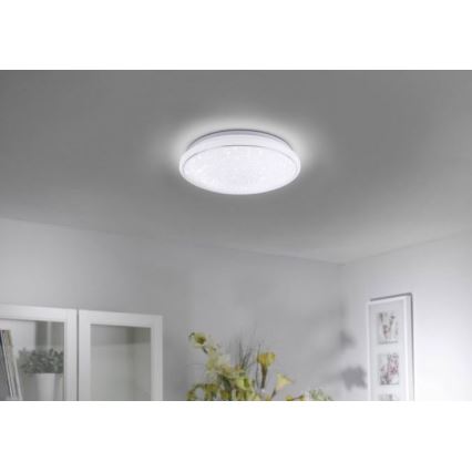 Leuchten Direkt 14743-16 - LED RGB Zatemnitvena stropna svetilka JUPI LED/28W/230V Tuya 2700-5000K + Daljinski upravljalnik
