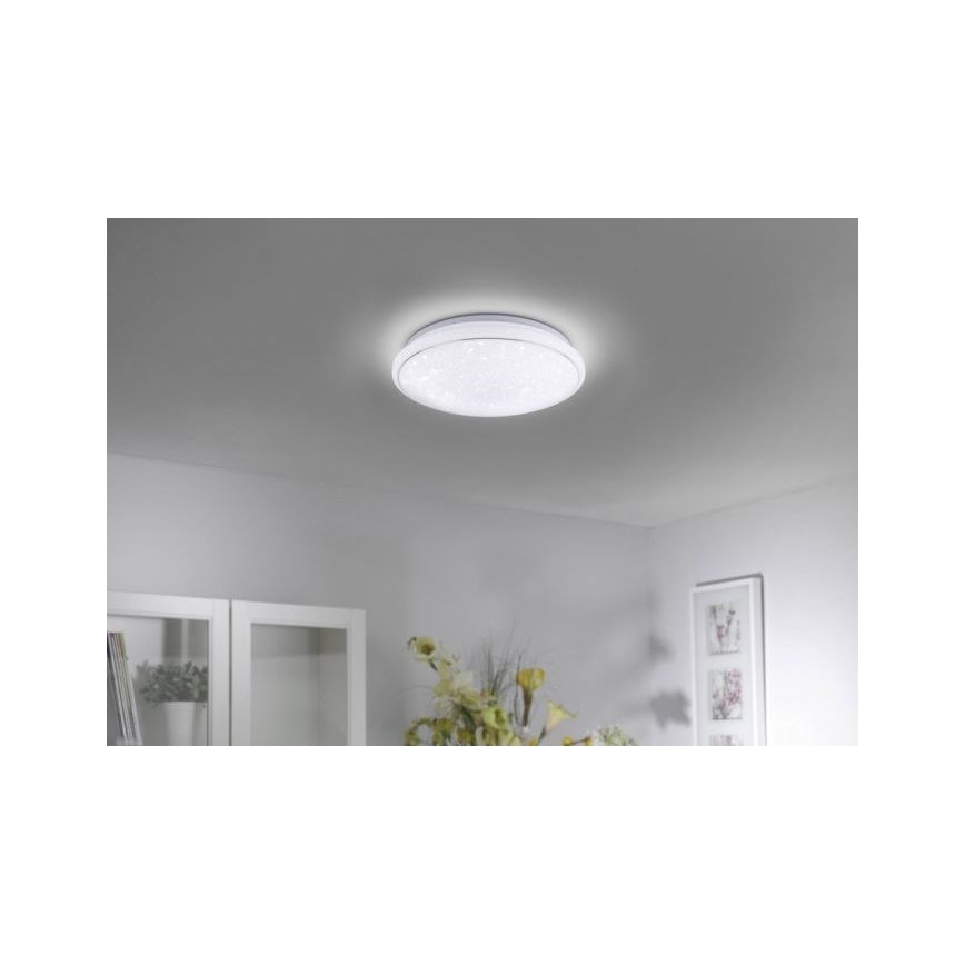Leuchten Direkt 14743-16 - LED RGB Zatemnitvena stropna svetilka JUPI LED/28W/230V Tuya 2700-5000K + Daljinski upravljalnik