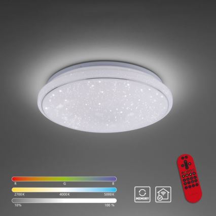 Leuchten Direkt 14743-16 - LED RGB Zatemnitvena stropna svetilka JUPI LED/28W/230V Tuya 2700-5000K + Daljinski upravljalnik