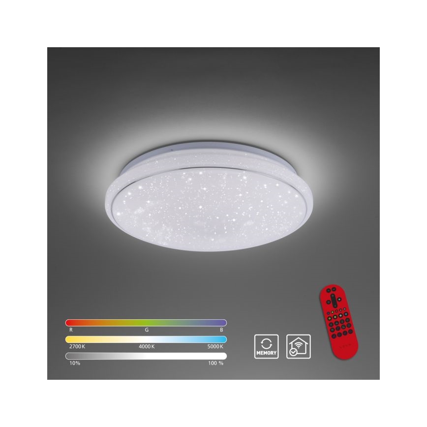 Leuchten Direkt 14743-16 - LED RGB Zatemnitvena stropna svetilka JUPI LED/28W/230V Tuya 2700-5000K + Daljinski upravljalnik