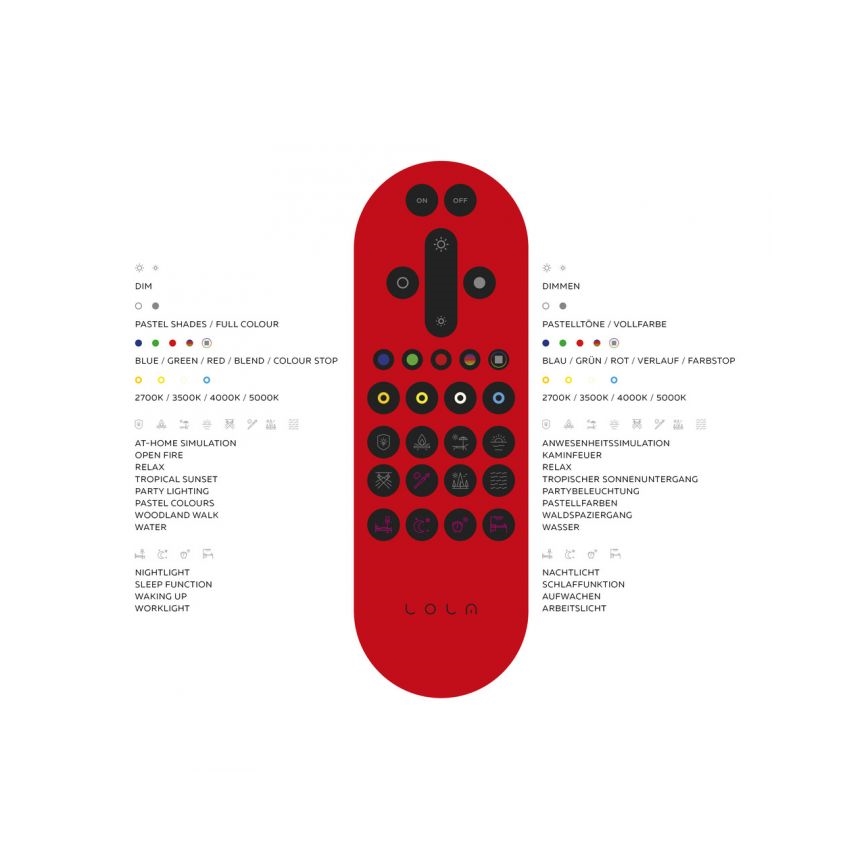 Leuchten Direkt 14743-16 - LED RGB Zatemnitvena stropna svetilka JUPI LED/28W/230V Tuya 2700-5000K + Daljinski upravljalnik