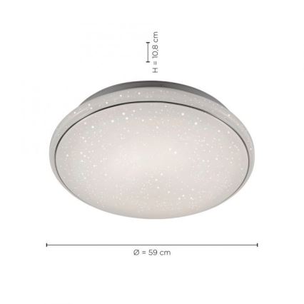 Leuchten Direkt 14744-16 - LED RGB Zatemnitvena stropna svetilka JUPI LOLASMART LED/32W/230V + Daljinski upravljalnik