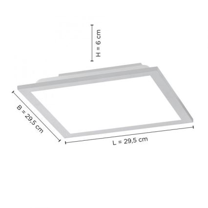 Leuchten Direkt 14754-21- LED Zatemnitvena stropna svetilka FLAT LED/20W/230V 2700K-5000K + Daljinski upravljalnik