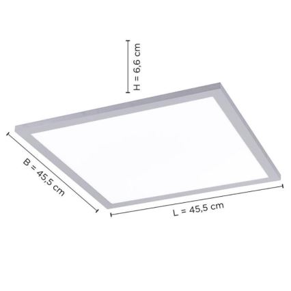 Leuchten Direkt 14755-21- LED Zatemnitvena stropna svetilka FLAT LED/28W/230V 2700-5000K + Daljinski upravljalnik