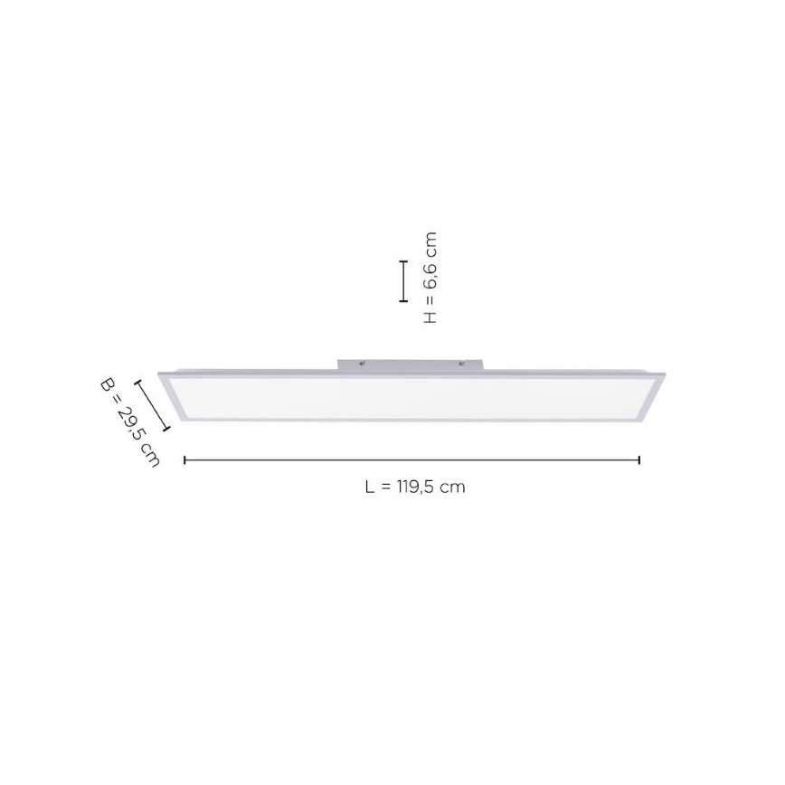 Leuchten Direkt 14757-21- LED Zatemnitvena plošča FLAT LED/36W/230V 2700-5000K srebrna + Daljinski upravljalnik
