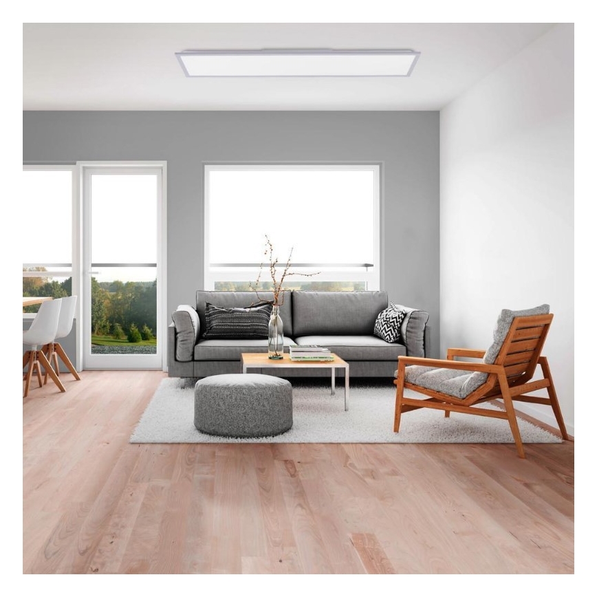 Leuchten Direkt 14757-21- LED Zatemnitvena plošča FLAT LED/36W/230V 2700-5000K srebrna + Daljinski upravljalnik