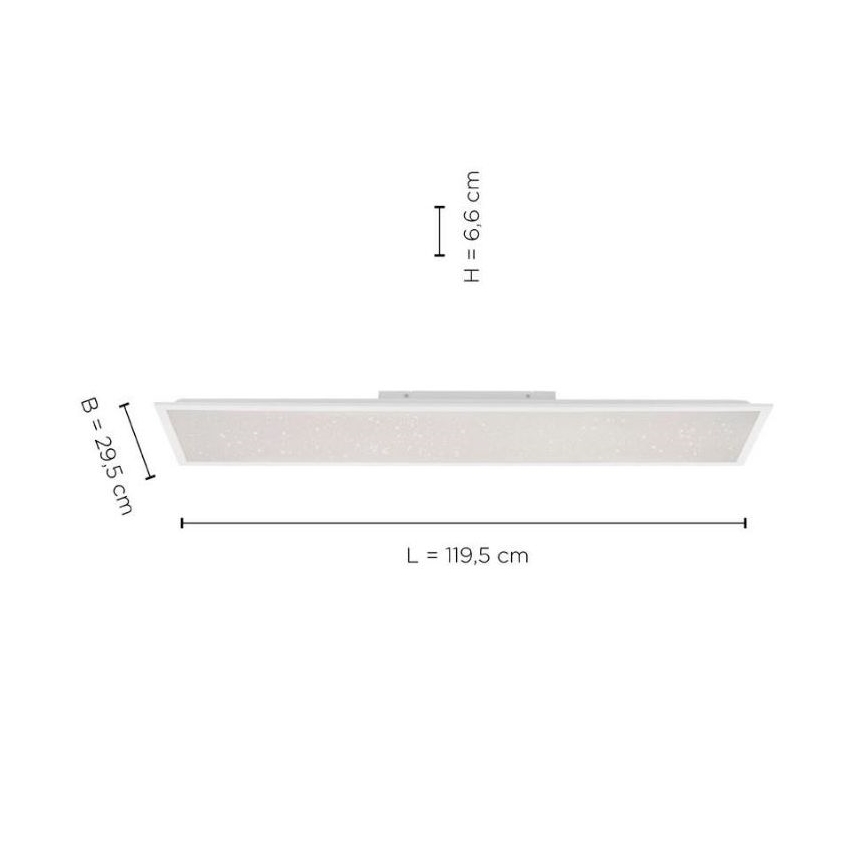 Leuchten Direkt 14762-16 - LED Zatemnitvena svetilka STARRYFLAT LED/36W/230V + Daljinski upravljalnik