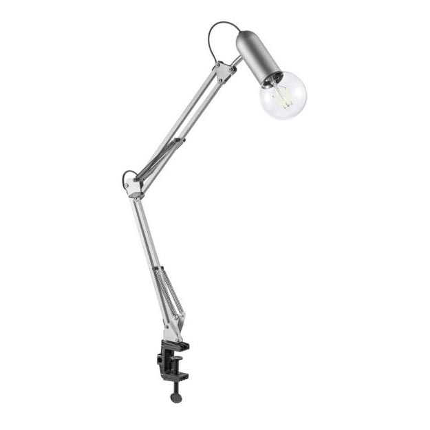 Leuchten Direkt 14773-55 - Namizna svetilka s sponko TURN ME 1xE27/60W/230V mat krom
