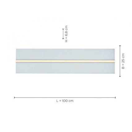 Leuchten Direkt 14854-16 - LED Zatemnitvena stropna svetilka EDGING LED/30W/230V 2700-5000K + Daljinski upravljalnik