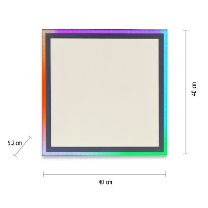 Leuchten Direkt 14900-16 - LED RGB Zatemnitvena stropna svetilka EDGING LED/24W/230V + Daljinski upravljalnik