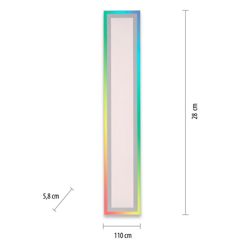 Leuchten Direkt 14901-16 - LED RGB Zatemnitvena stropna svetilka EDGING LED/24W/230V + Daljinski upravljalnik
