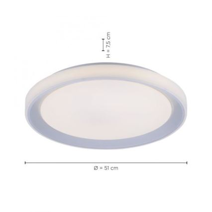 Leuchten Direkt 15110-21 - LED RGB Zatemnitvena stropna svetilka LENI LOLASMART LED/40W/230V + Daljinski upravljalnik