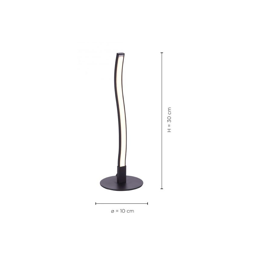 Leuchten Direkt 15128-18 - LED Namizna svetilka WAWE LED/3W/230V črna