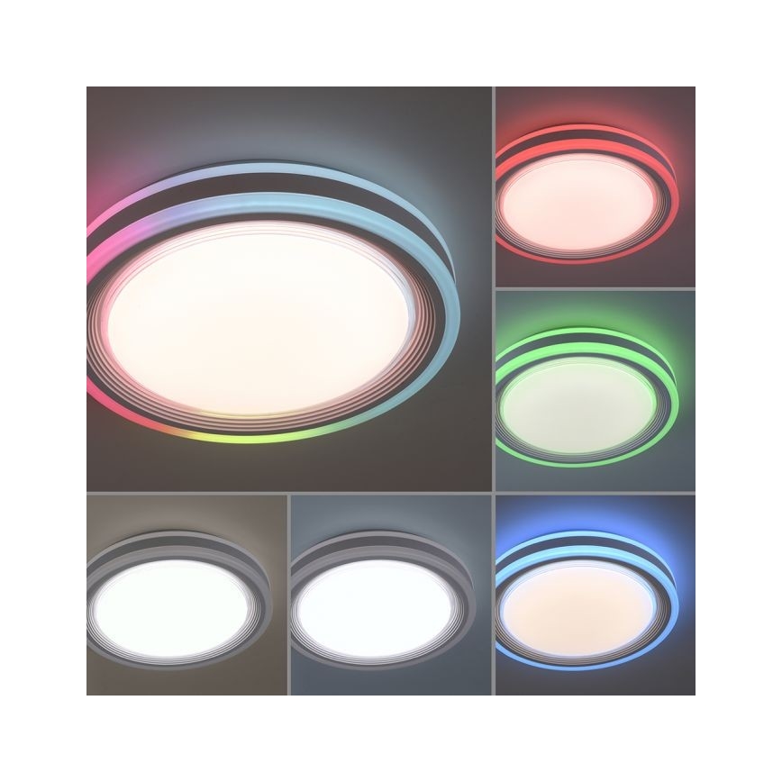 Leuchten Direkt 15152-16 - LED RGBW Zatemnitvena stropna svetilka SPHERIC LED/18W/230V + Daljinski upravljalnik