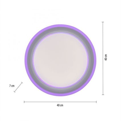 Leuchten Direkt 15152-16 - LED RGBW Zatemnitvena stropna svetilka SPHERIC LED/18W/230V + Daljinski upravljalnik