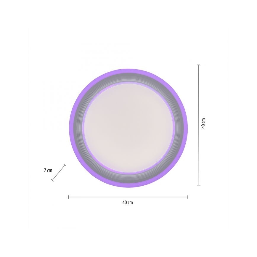 Leuchten Direkt 15152-16 - LED RGBW Zatemnitvena stropna svetilka SPHERIC LED/18W/230V + Daljinski upravljalnik