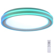 Leuchten Direkt 15154-16 - LED RGB Zatemnitvena stropna svetilka EDGING LED/39W/230V + Daljinski upravljalnik