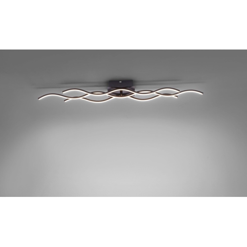 Leuchten Direkt 15166-18 - LED Lestenec WAWE LED/28W/230V črn