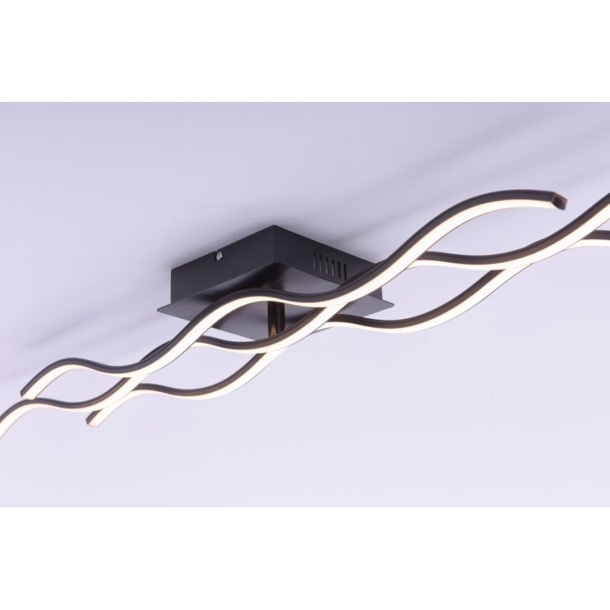 Leuchten Direkt 15166-18 - LED Lestenec WAWE LED/28W/230V črn