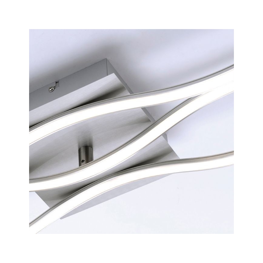 Leuchten Direkt 15167-55 - LED Lestenec WAWE 2xLED/12,5W/230V+1xLED/17W mat krom