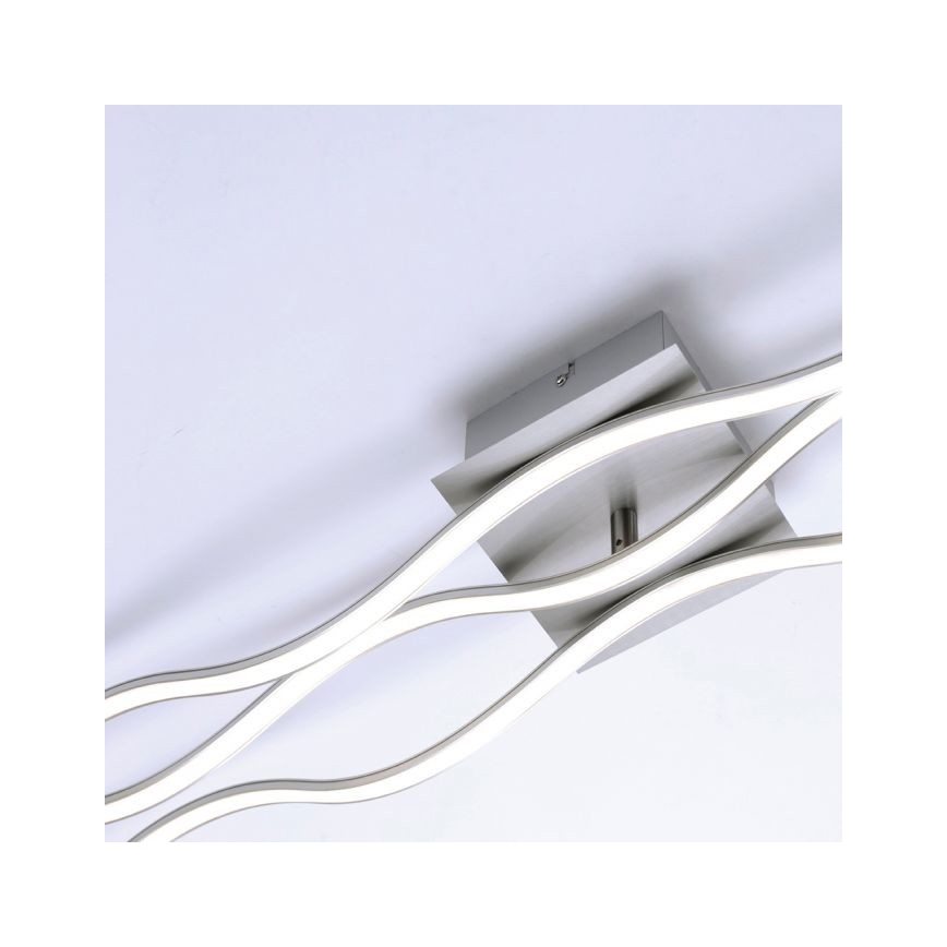 Leuchten Direkt 15167-55 - LED pritrjena stropna svetilka WAWE 2xLED/12,5W/230V+LED/17W matni krom