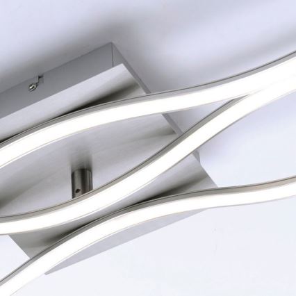 Leuchten Direkt 15167-55 - LED pritrjena stropna svetilka WAWE 2xLED/12,5W/230V+LED/17W matni krom