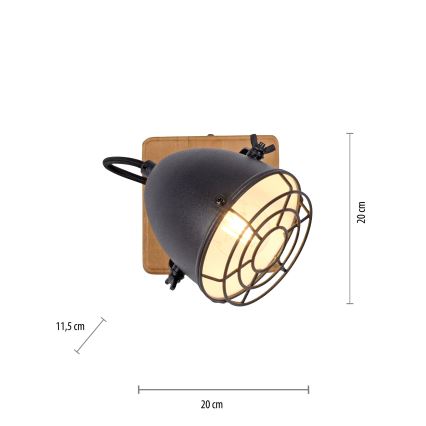 Leuchten Direkt 15171-18 - Stenski reflektor BEETLE 1xE14/10W/230V bor