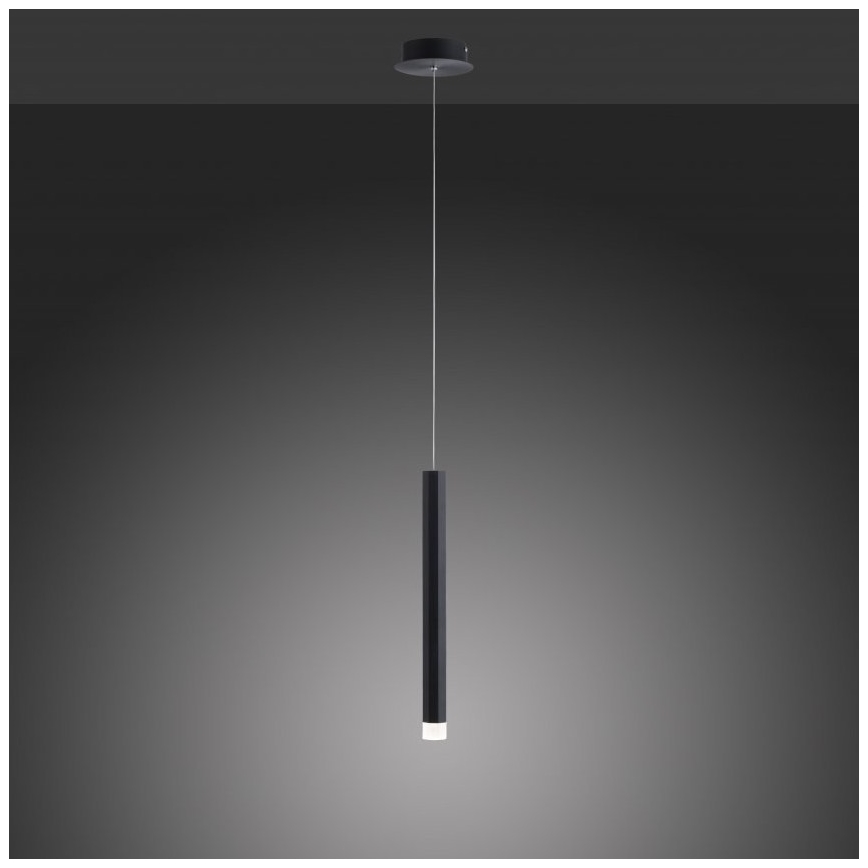 Leuchten Direkt 15202-18 - LED Lestenec na vrvici BRUNO LED/4,8W/230V črn