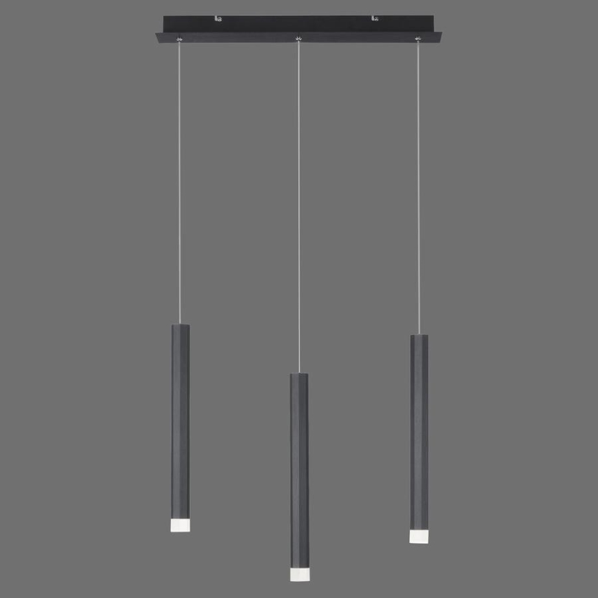 Leuchten Direkt 15203-18 - LED Lestenec na vrvici 3xLED/4,8W/230V črn