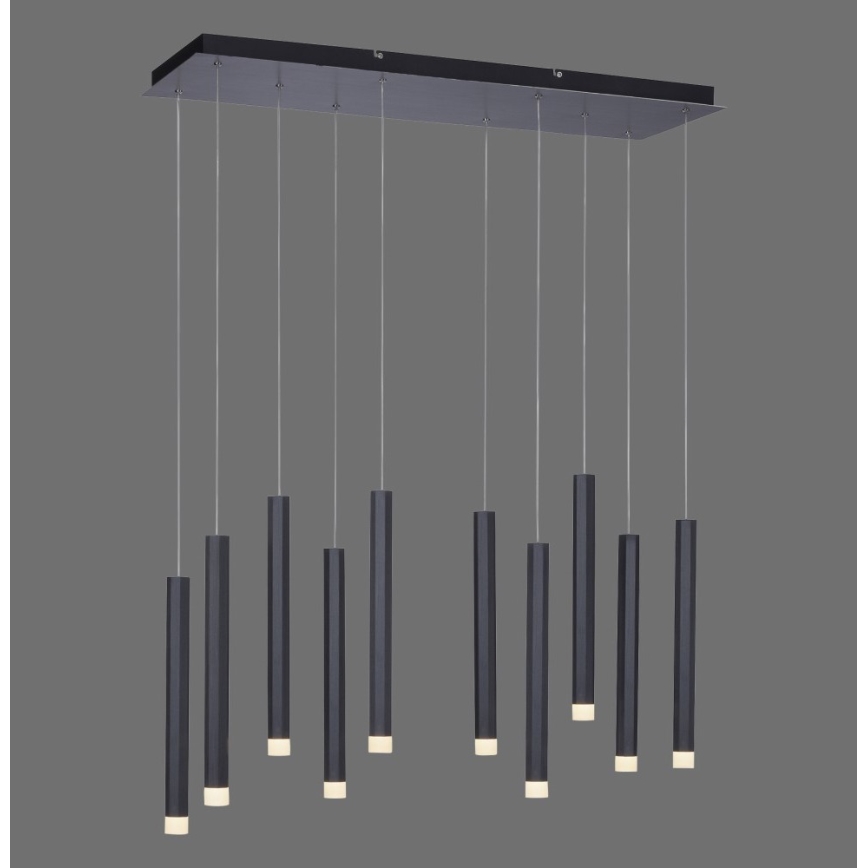 Leuchten Direkt 15206-18 - LED Lestenec na vrvici 10xLED/4,8W/230V črn
