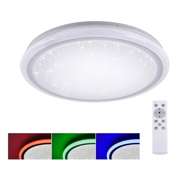 Leuchten Direkt 15220-16 - LED RGB Zatemnitvena stropna svetilka LUISA LED/28W/230V + Daljinski upravljalnik