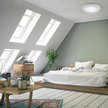 Leuchten Direkt 15220-16 - LED RGB Zatemnitvena stropna svetilka LUISA LED/28W/230V + Daljinski upravljalnik