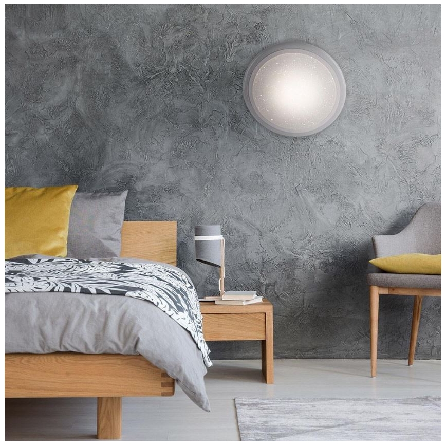 Leuchten Direkt 15220-16 - LED RGB Zatemnitvena stropna svetilka LUISA LED/28W/230V + Daljinski upravljalnik