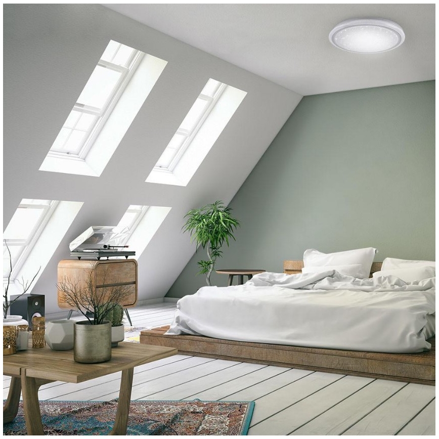Leuchten Direkt 15230-16 - LED RGB Zatemnitvena stropna svetilka LUISA LED/42W/230V 3000-6400K + Daljinski upravljalnik